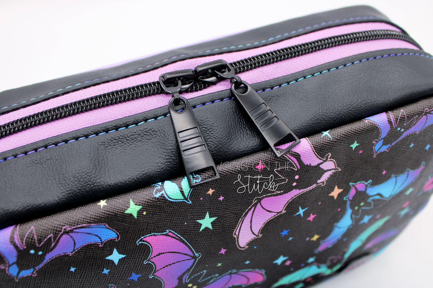 Neon Bats Halloween Crossbody Bag