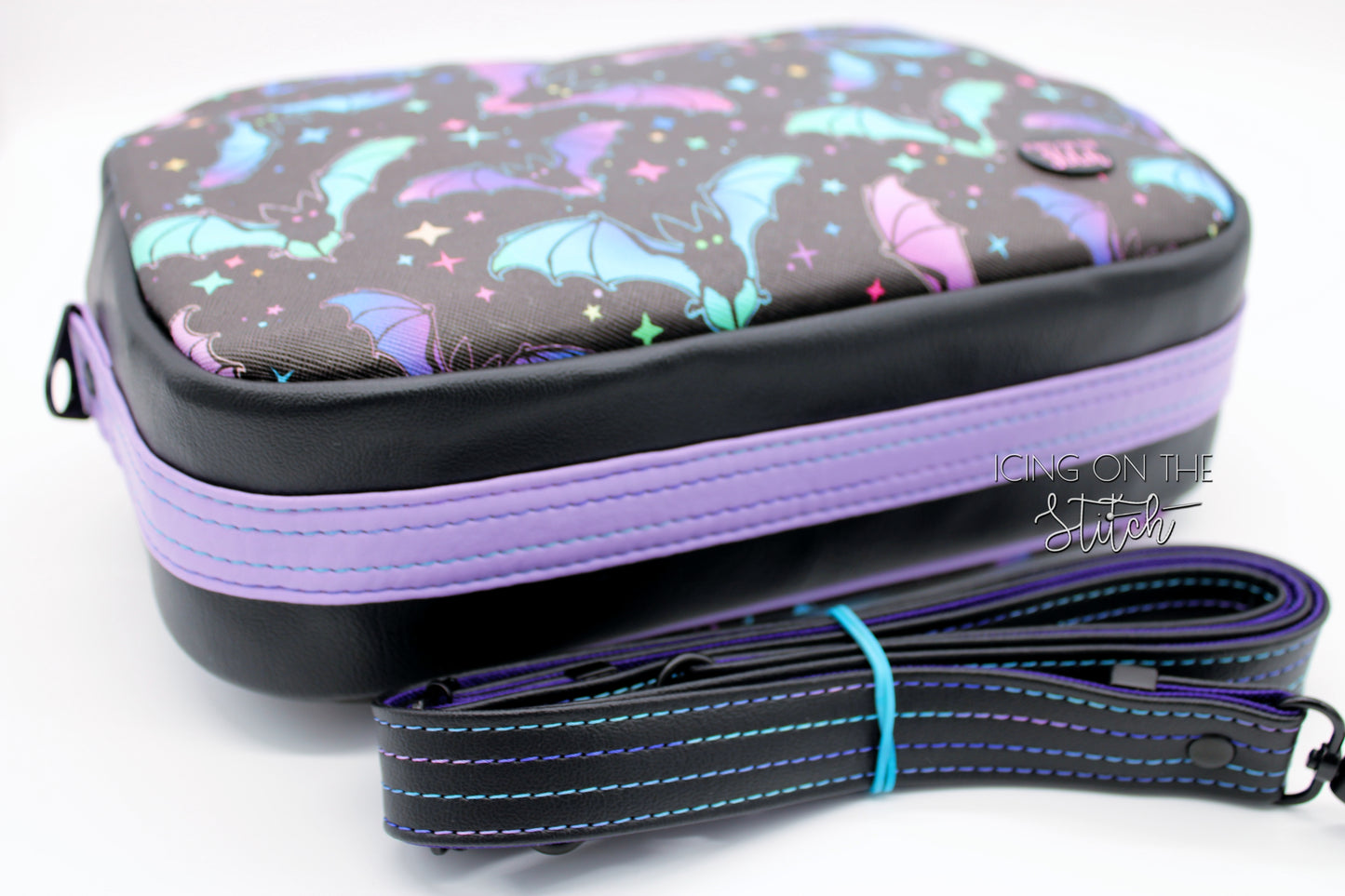 Neon Bats Halloween Crossbody Bag