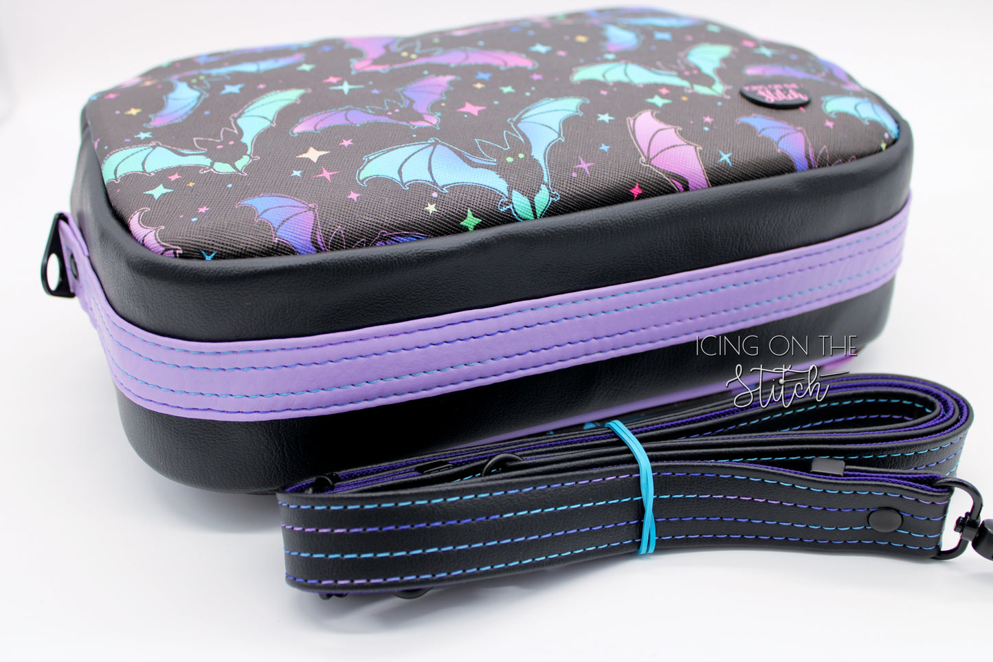 Neon Bats Halloween Crossbody Bag
