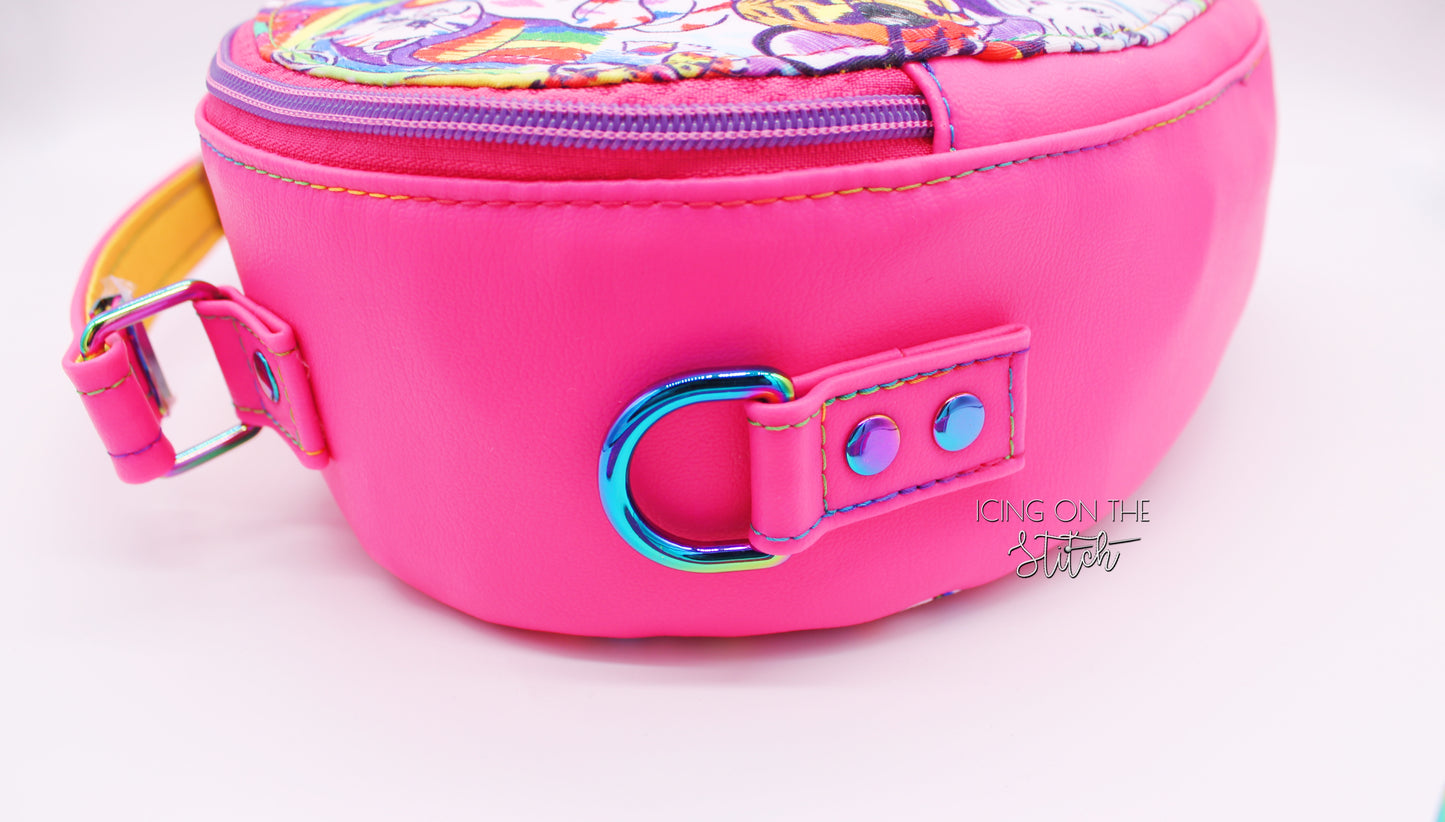 Neon Animal Friends Heart Shaped Crossbody Bag