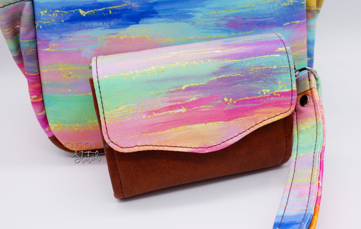 Rainbow Sunset Mini Backpack and Wallet Set