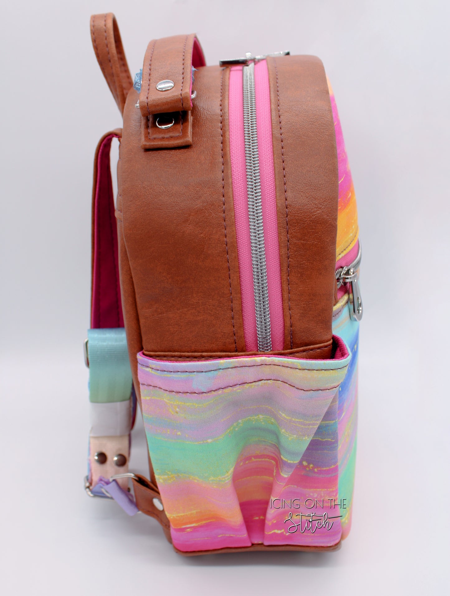 Rainbow Sunset Mini Backpack and Wallet Set