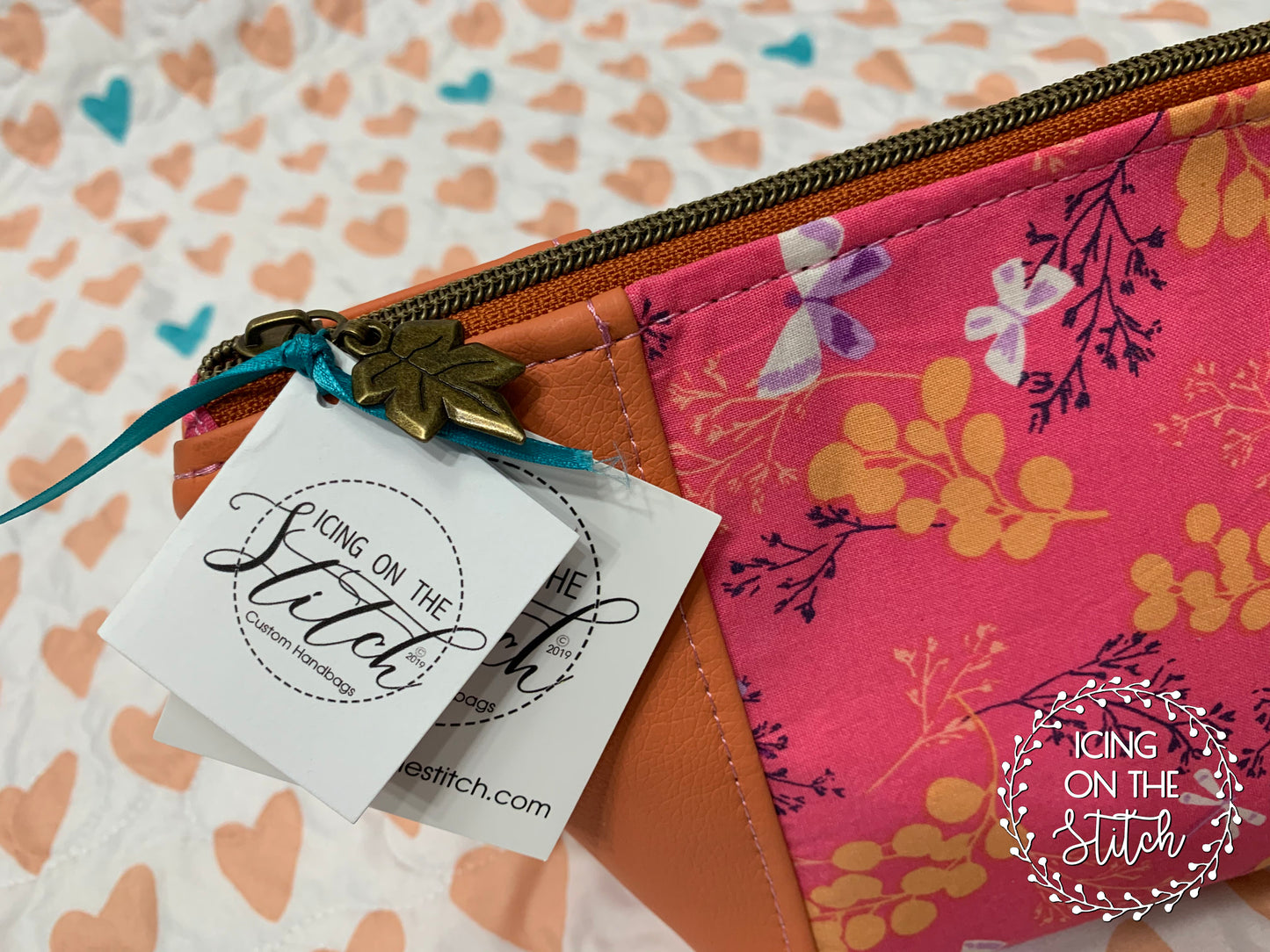 Pink Twiggy Print Peek A Boo Makeup Bag