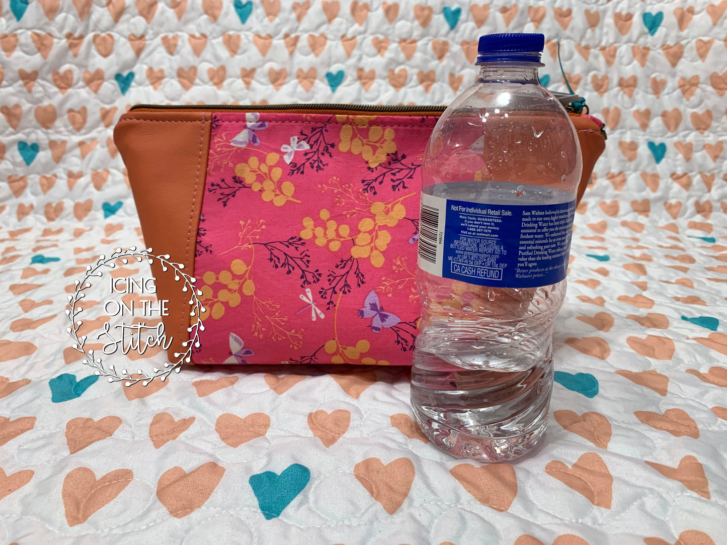 Pink Twiggy Print Peek A Boo Makeup Bag