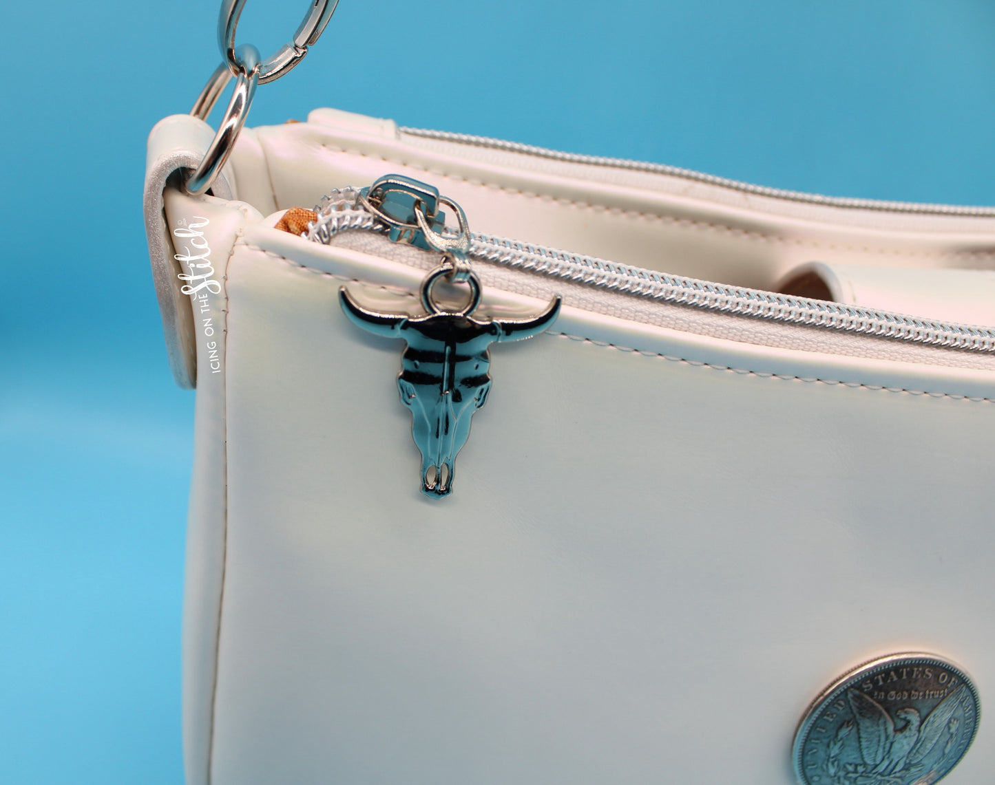 Pearl White "Silver Dollar" Aries Crossbody