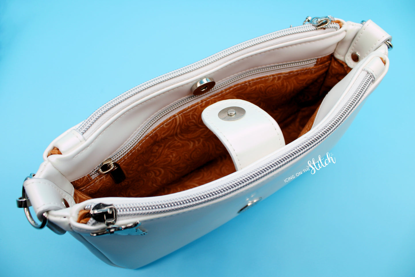 Pearl White "Silver Dollar" Aries Crossbody