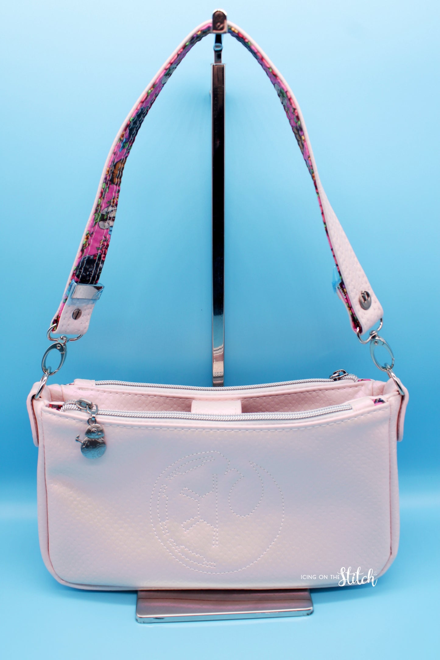 Pale Pink Scales Floral Wars Aries Crossbody