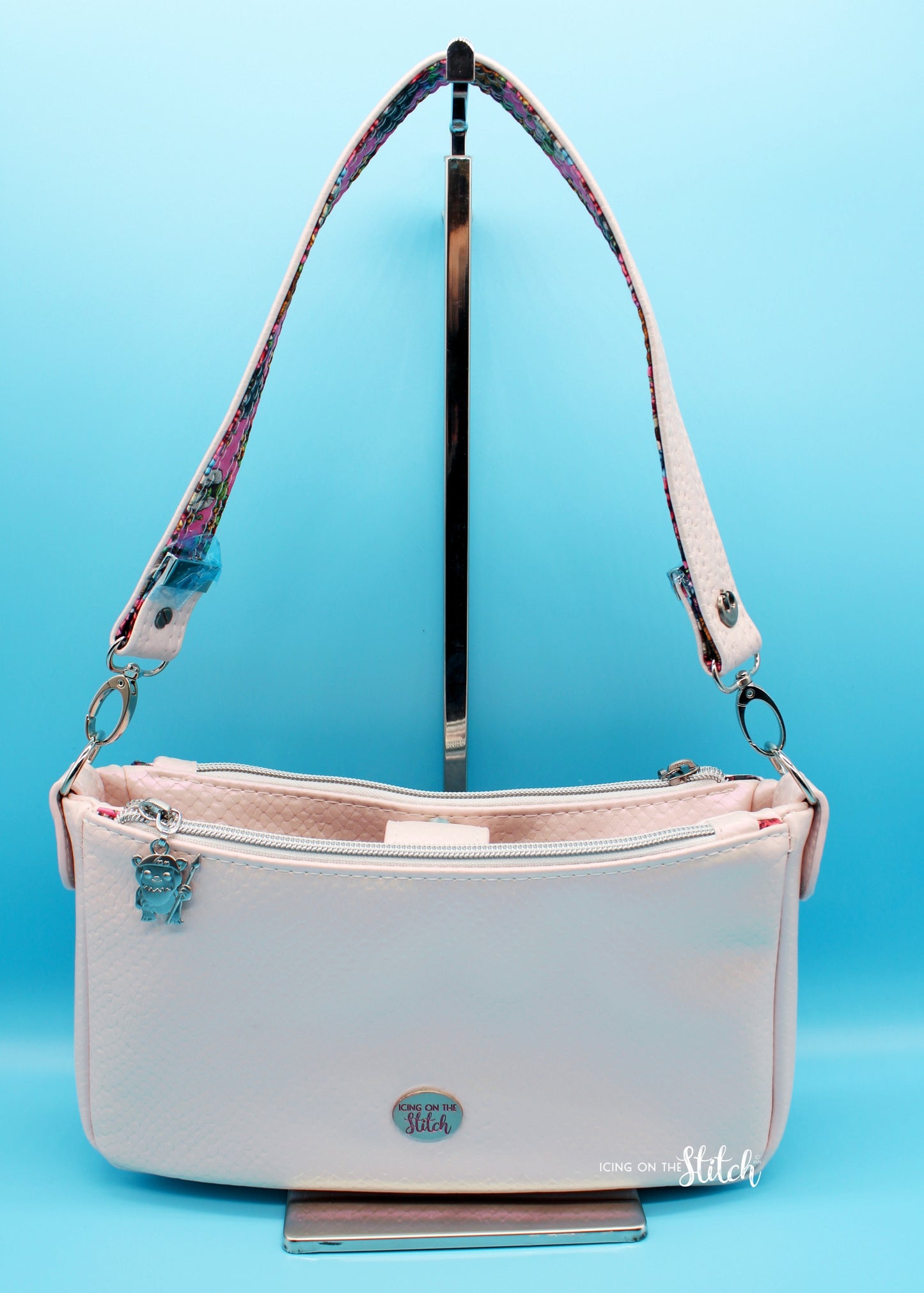 Pale Pink Scales Floral Wars Aries Crossbody