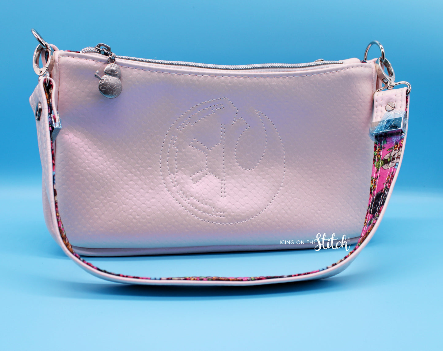 Pale Pink Scales Floral Wars Aries Crossbody