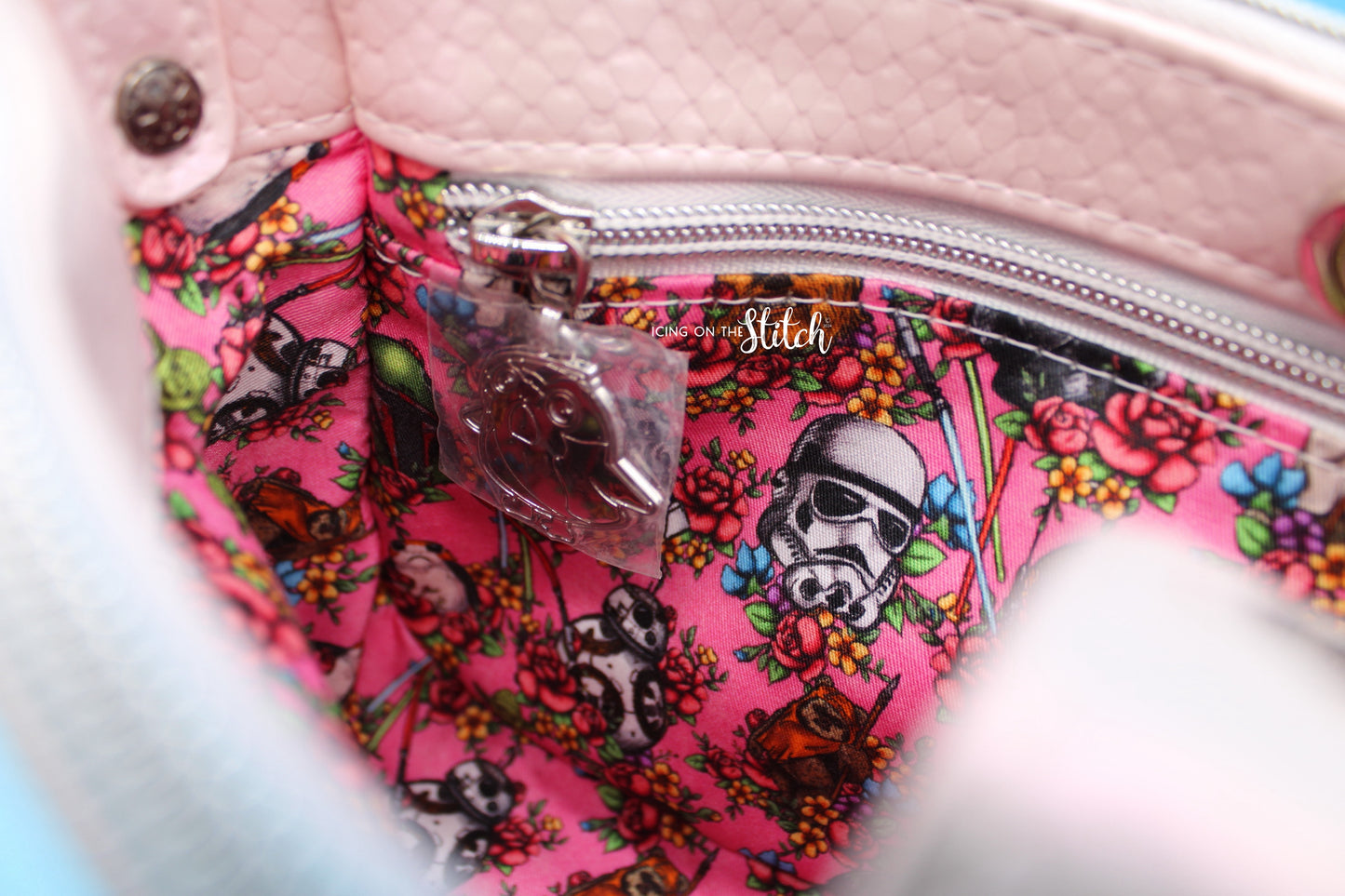 Pale Pink Scales Floral Wars Aries Crossbody