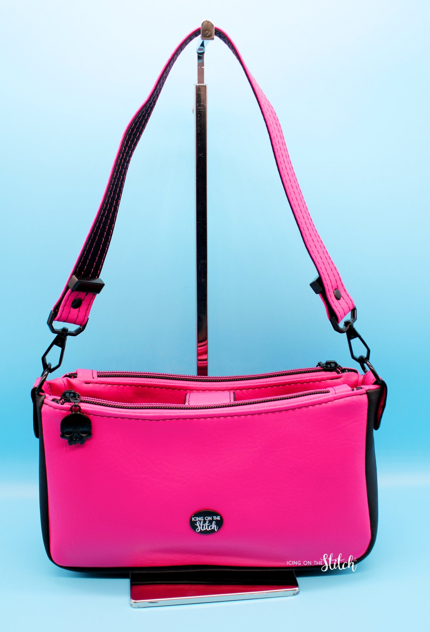 Black and Pink Gothic Aries Crossbody