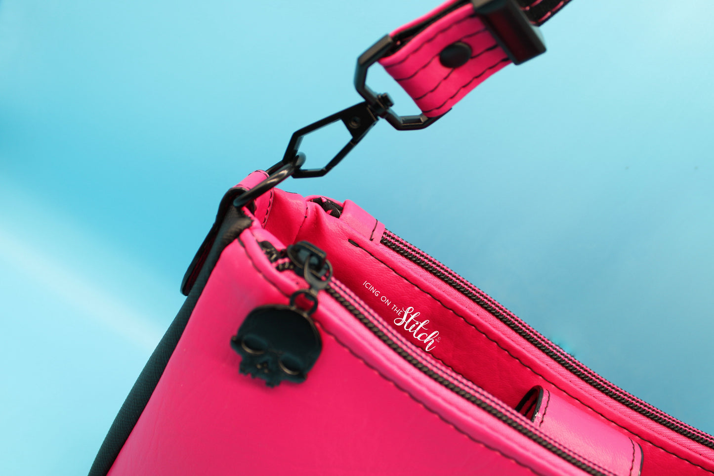 Black and Pink Gothic Aries Crossbody