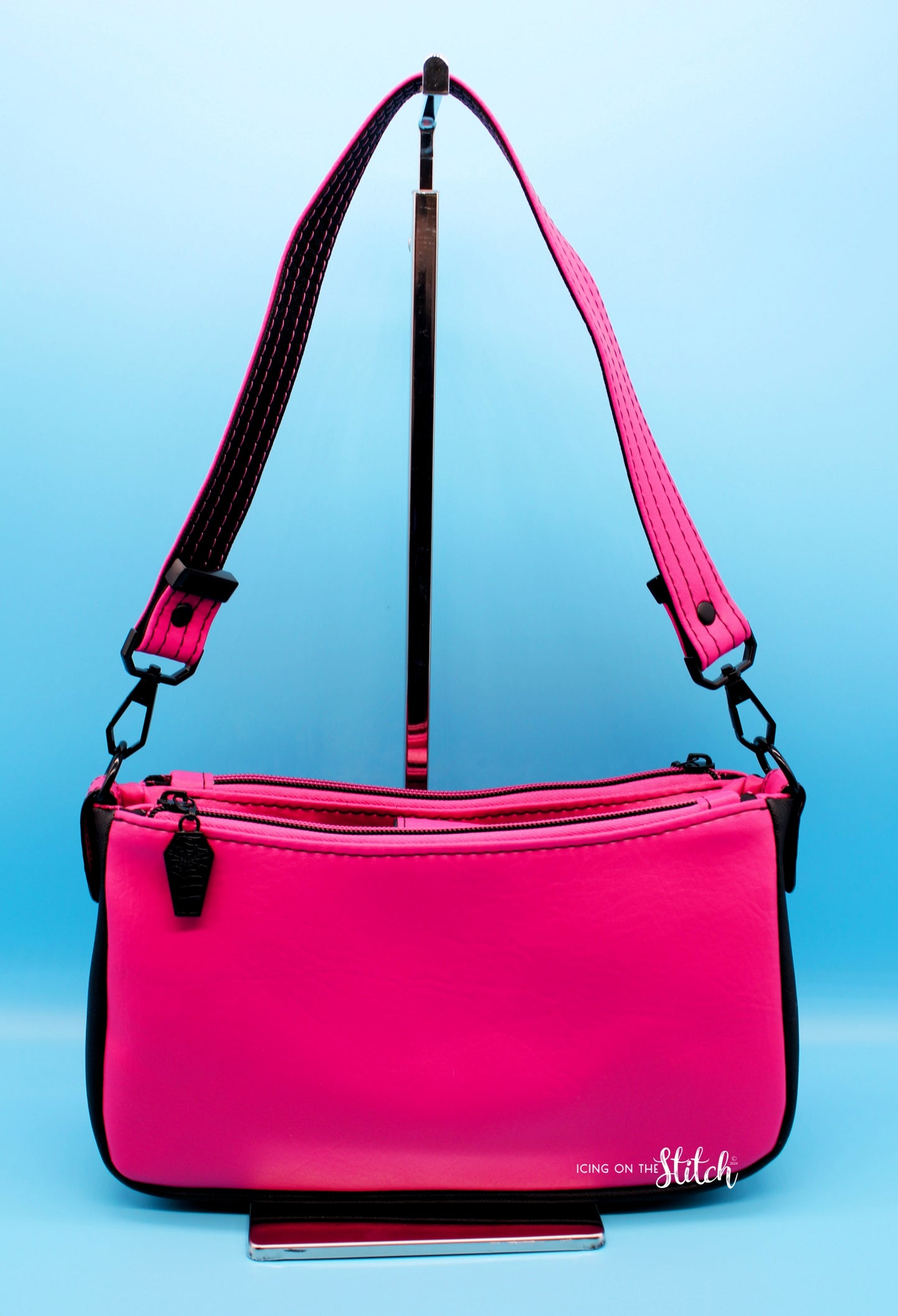 Black and Pink Gothic Aries Crossbody