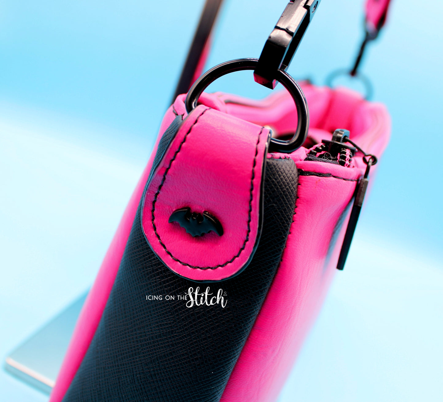 Black and Pink Gothic Aries Crossbody