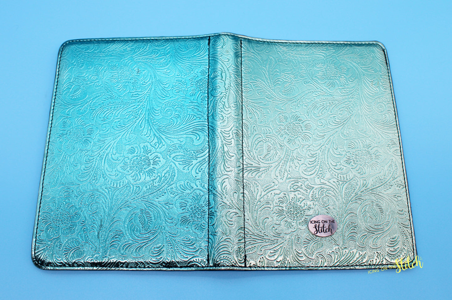 Tooled Teal Junior Legal Pad Cover