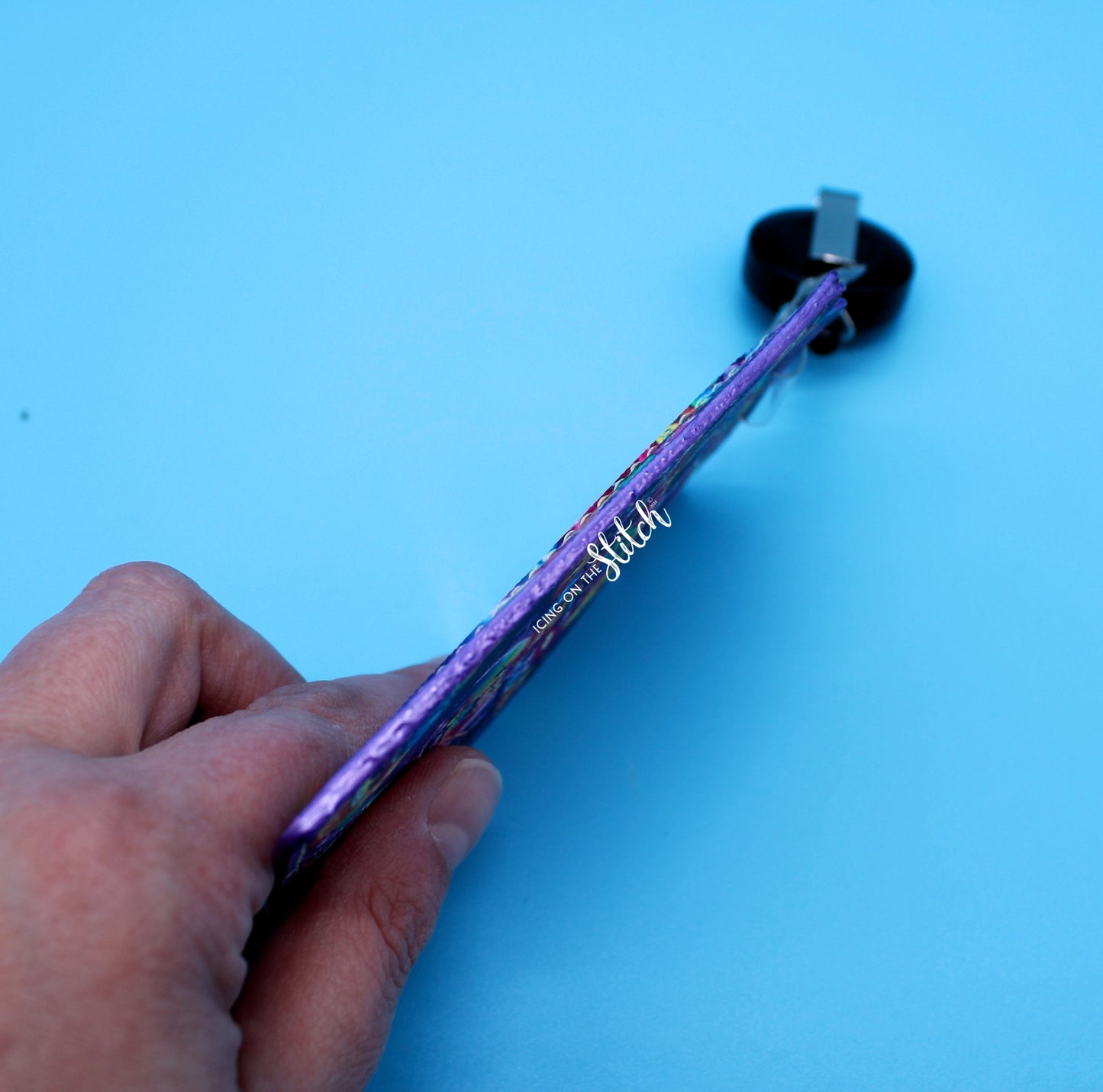 Neon Animals ID Holder with Purple Edge