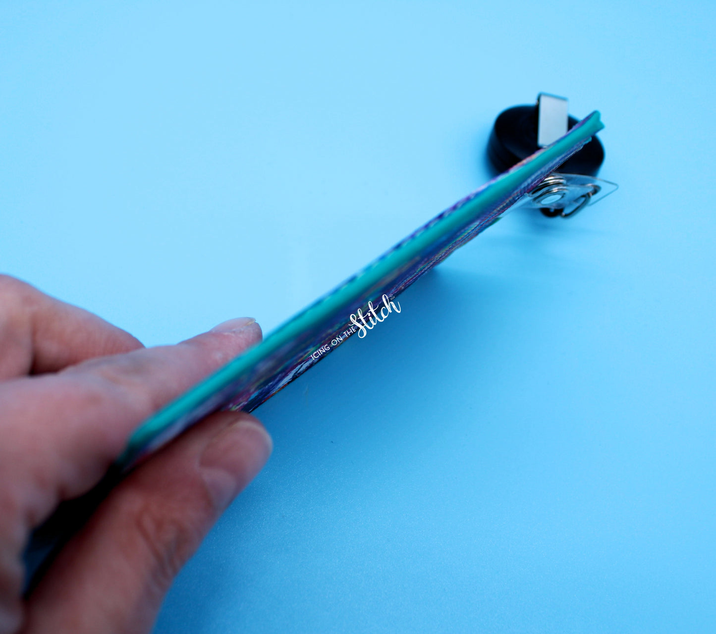 Neon Animals ID Holder with Teal Edge