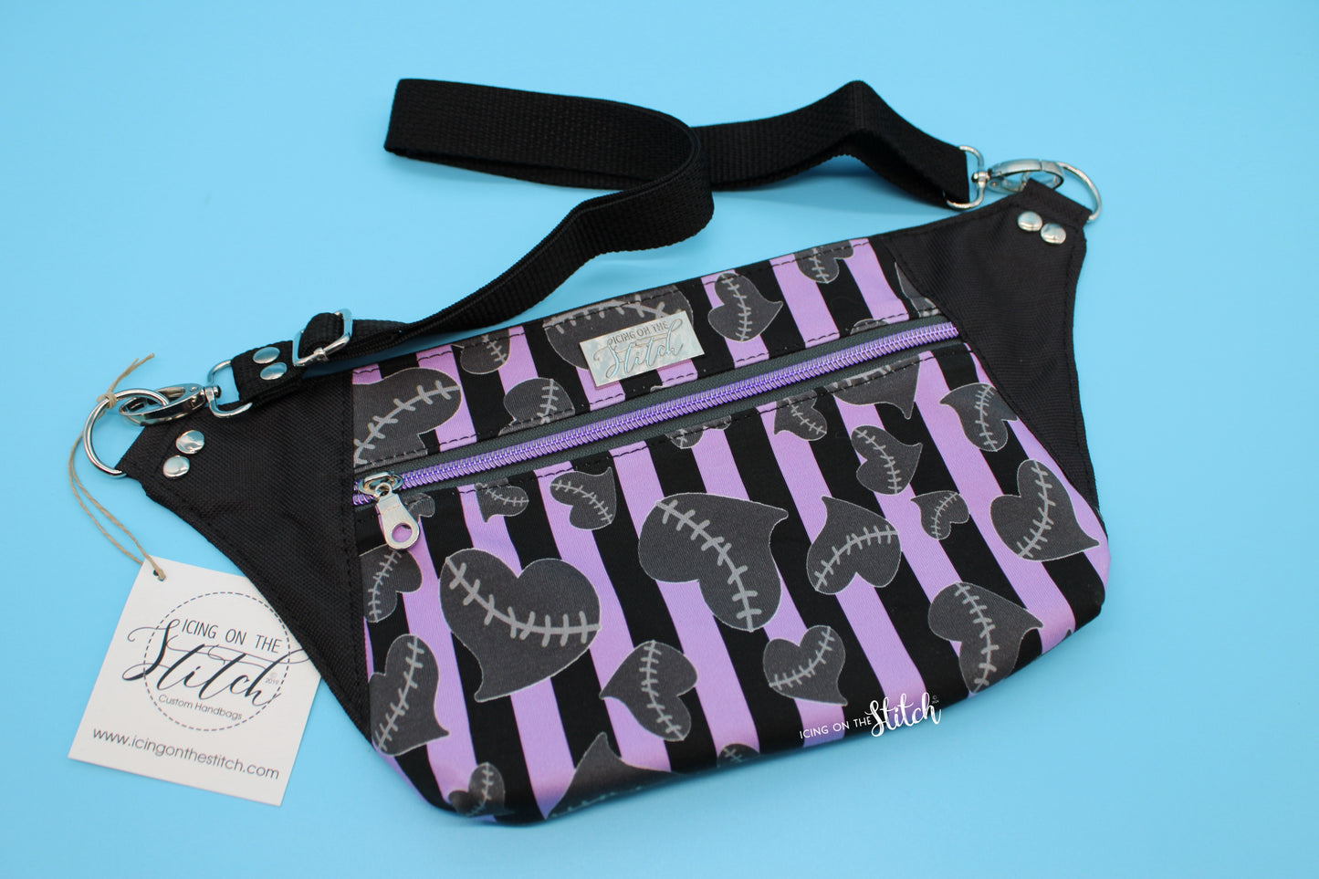 Purple and Black Waist Pack