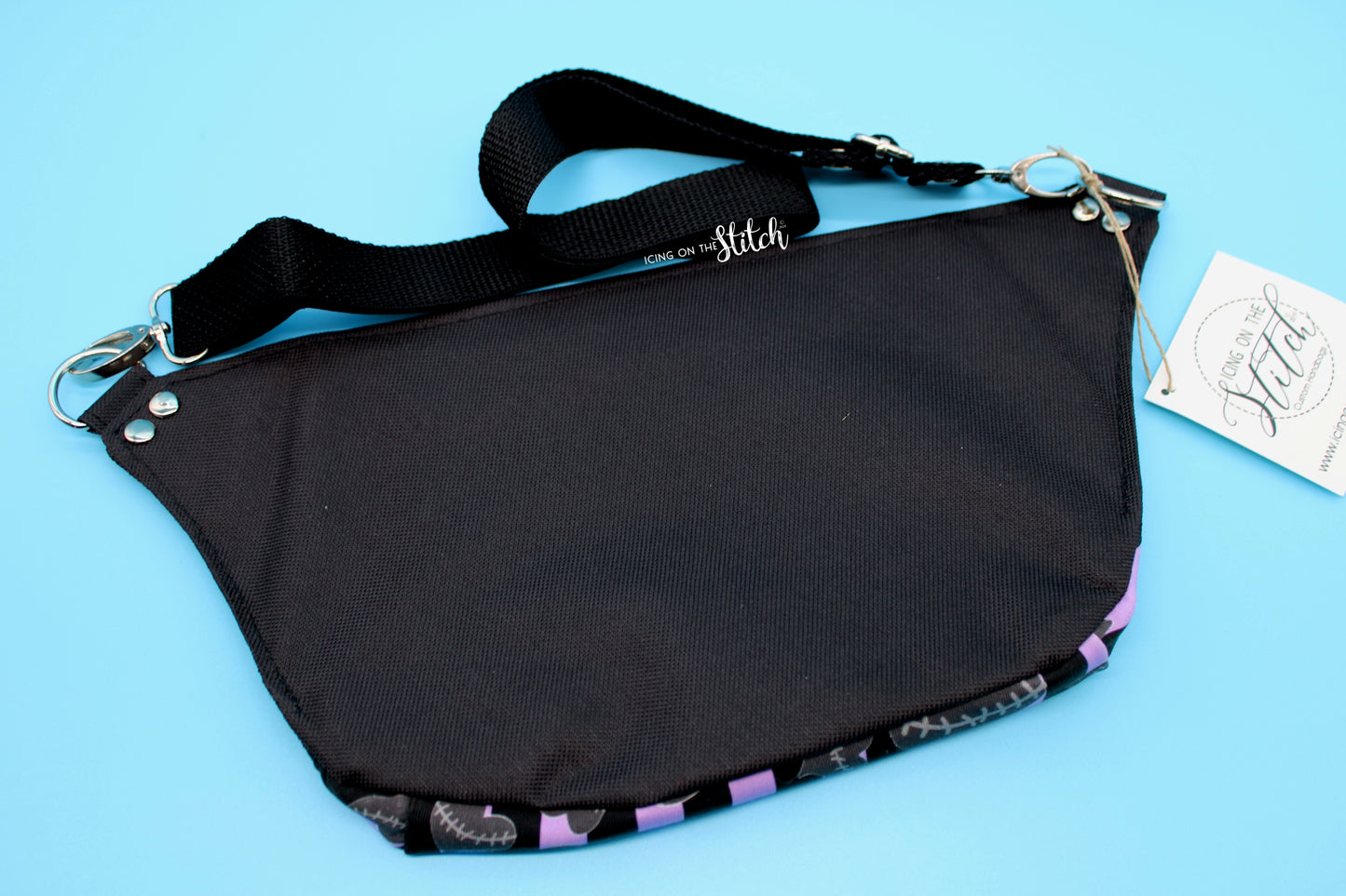 Purple and Black Waist Pack