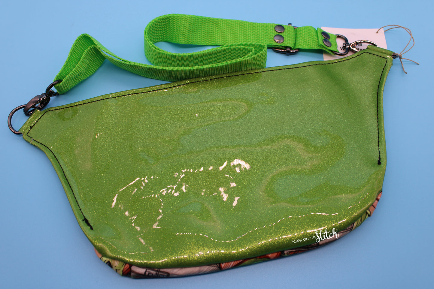 Baby Y Waist Pack with Green Glitter