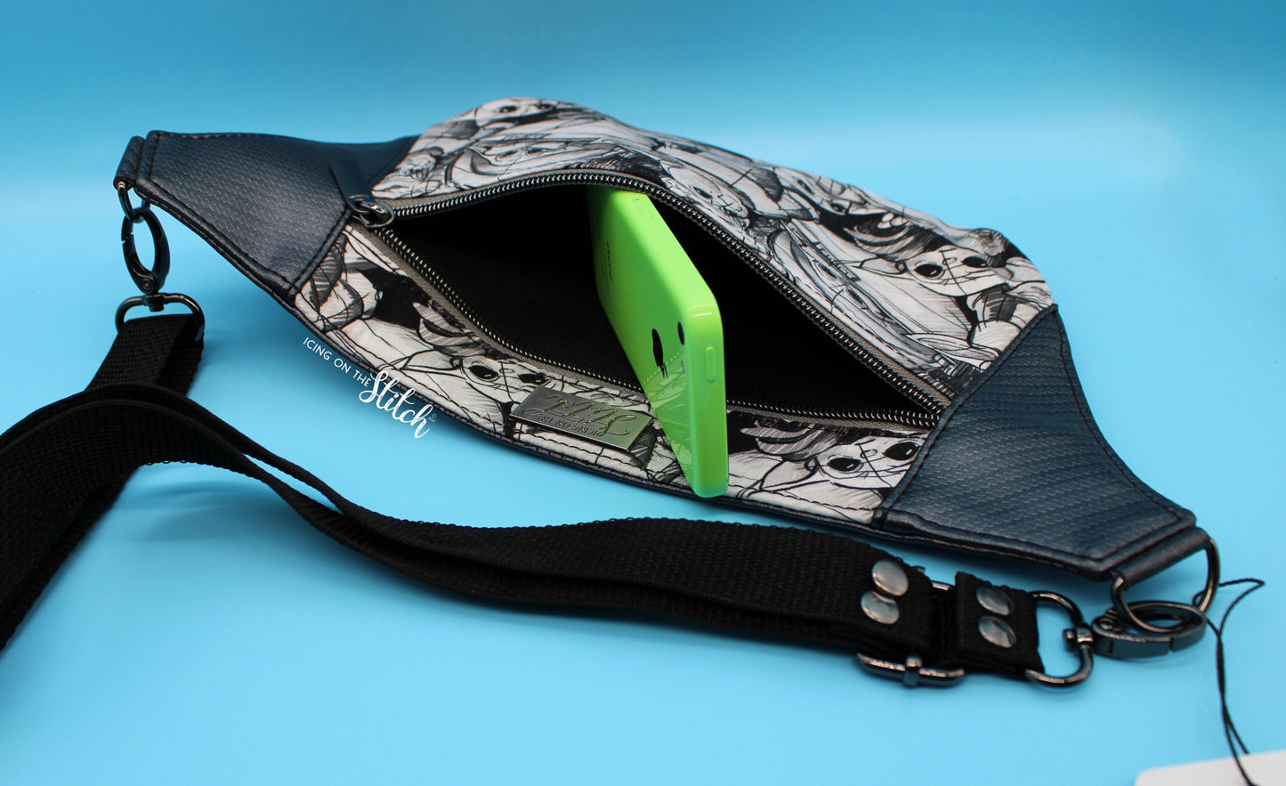 Baby Yoda Black and White Waist Pack