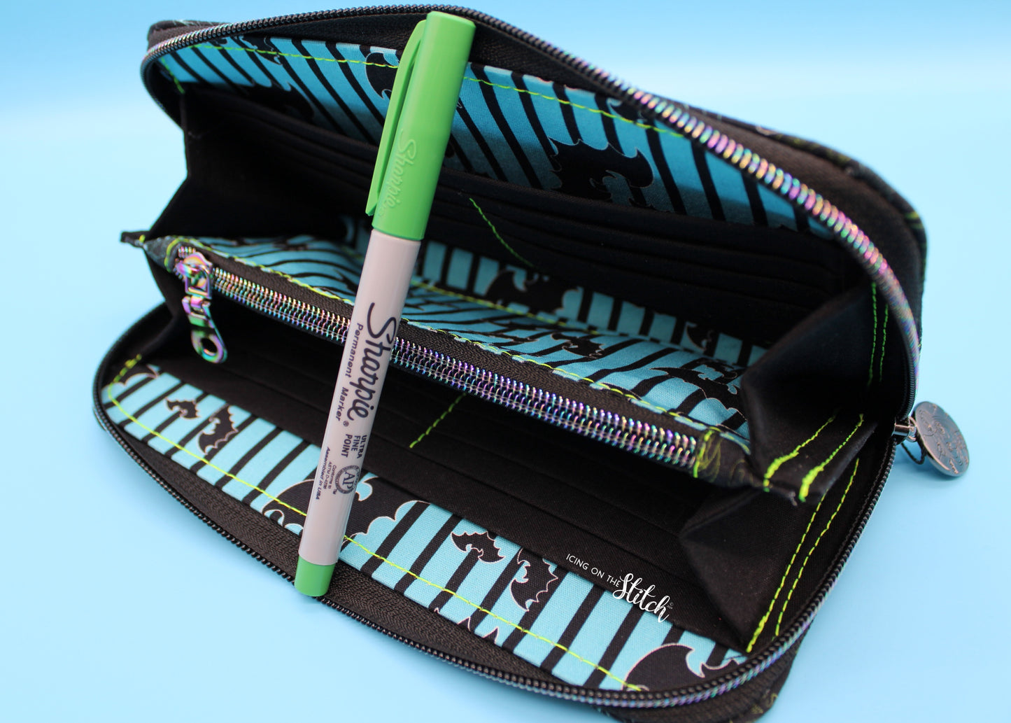 Neon Sally Zip Around Wallet