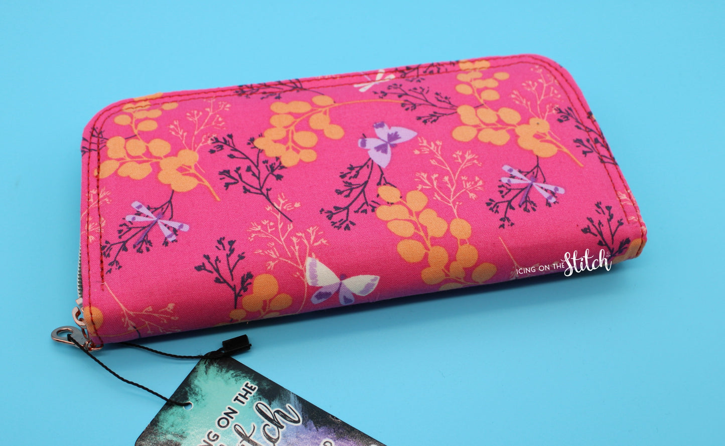 Pink Zip Around Wallet