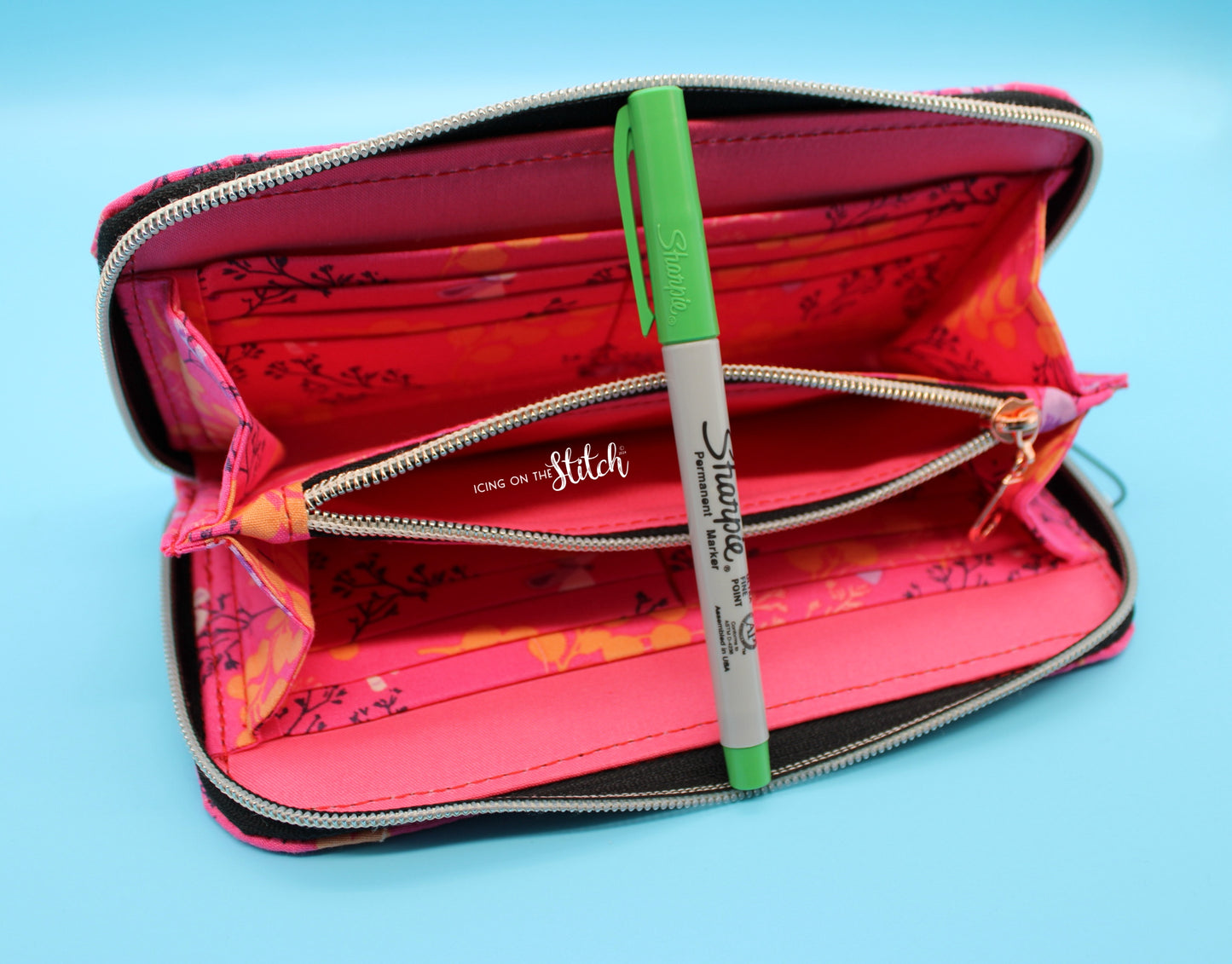 Pink Zip Around Wallet