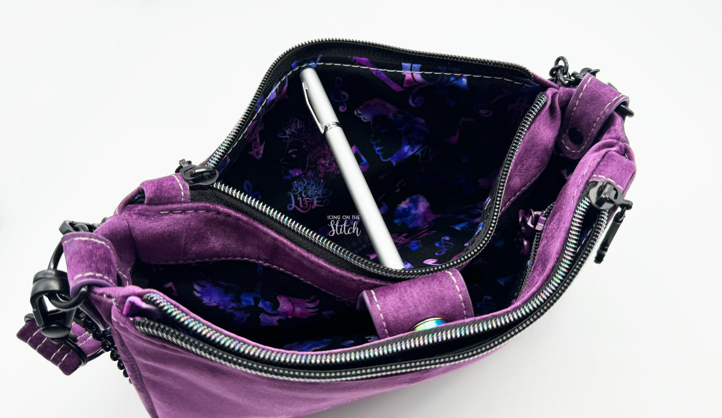 Purple Rain Inspired Crossbody