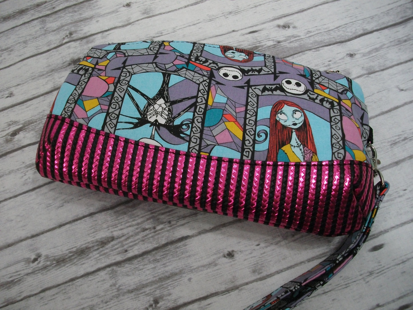 Jack and Sally Stained Glass Wristlet