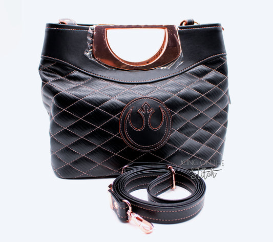 Rebel Princess Black and Rose Gold Bag