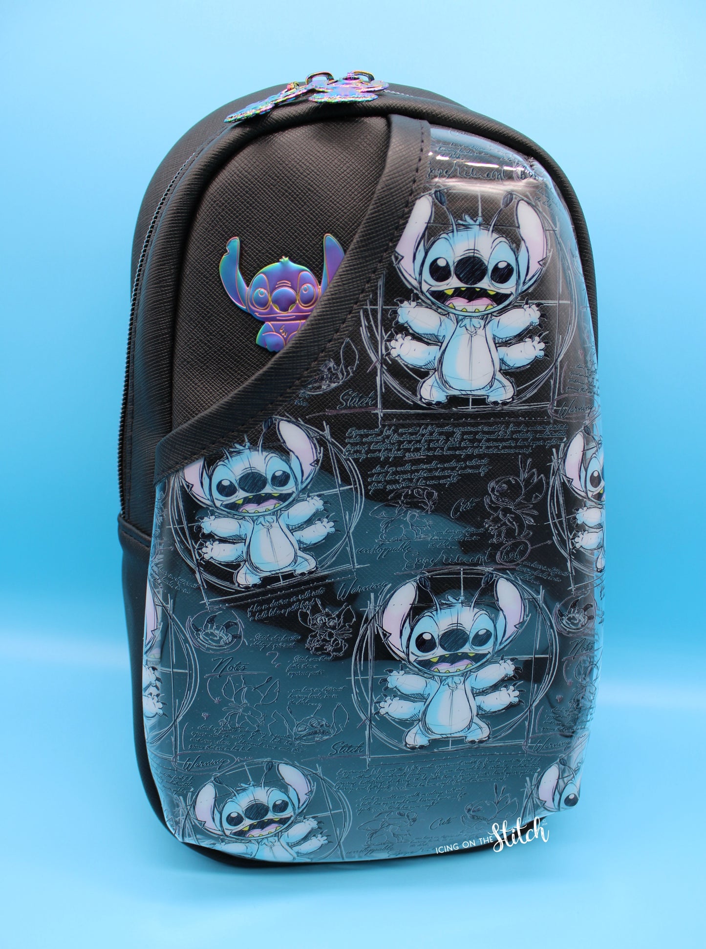 Blue Alien Sling Backpack