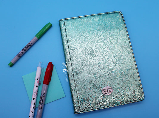 Tooled Teal Junior Legal Pad Cover